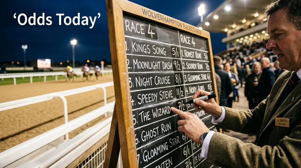 Wolverhampton odds today — close-up of a bookmaker